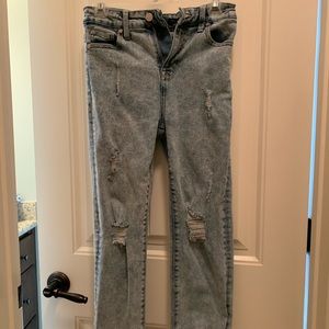 Kendall and Kylie Acid Wash Straight Jeans